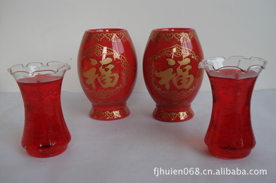 福安市惠恩工藝禮品有限公司——玉瓶喜宴水晶燭 五福臨門，燭光璀璨